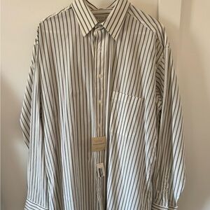 Classic Striped Men's Shirt Tall 17 Neck 35/36 Sleeve New With Tags new w/tags
